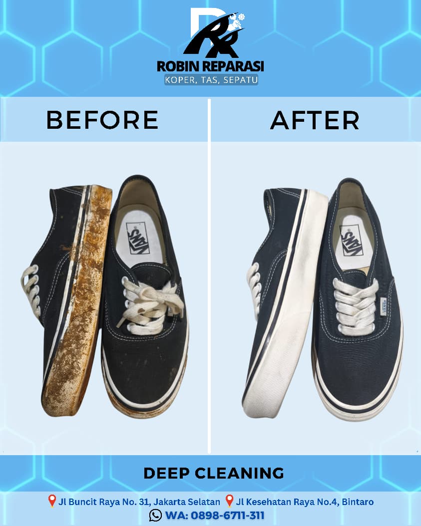Before after deep cleaning sepatu Vans